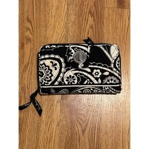 Vera Bradley Midnight Paisley Pattern Turn Lock Wallet Read See Photos